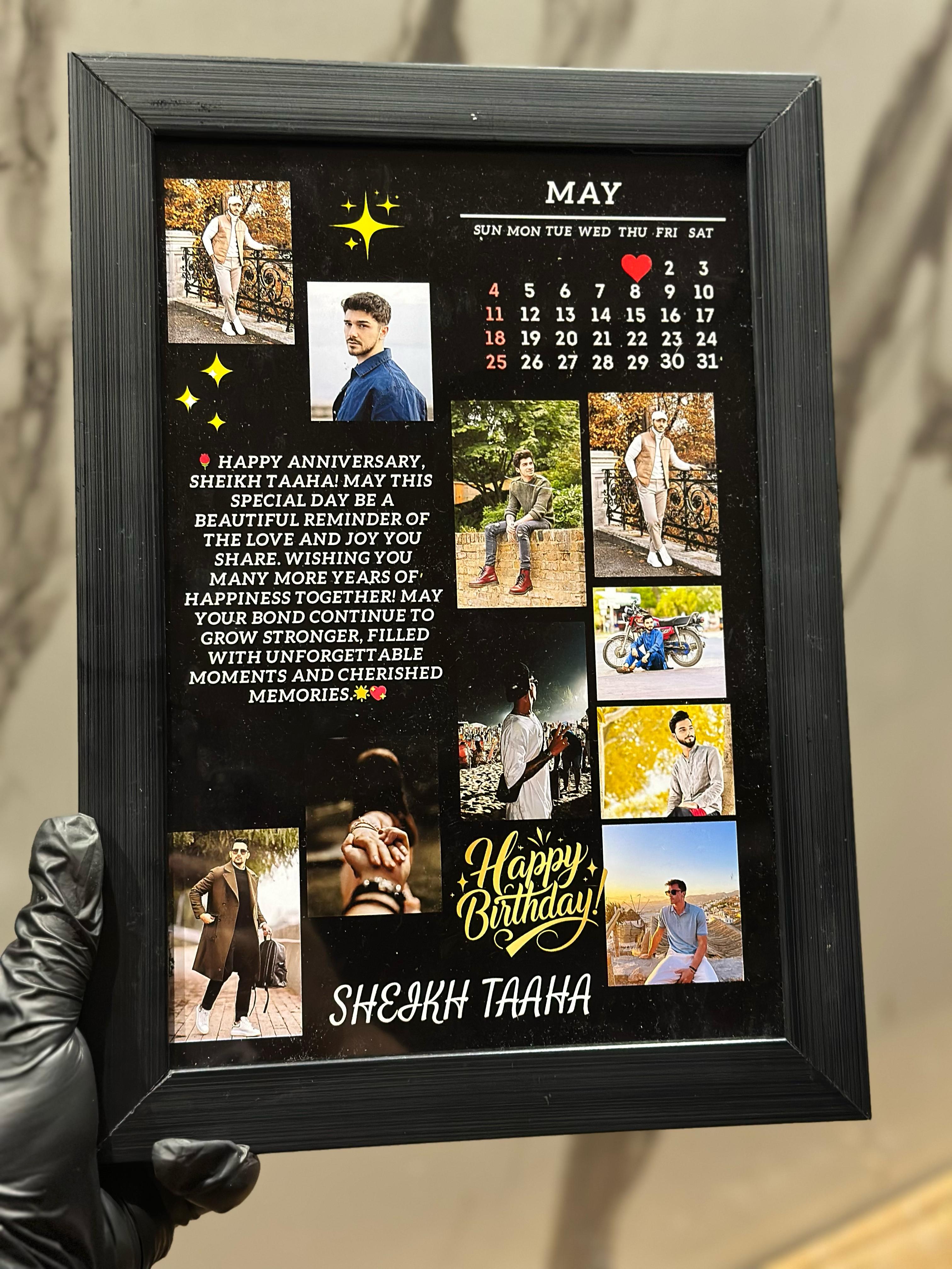 cusotmize birthday frame