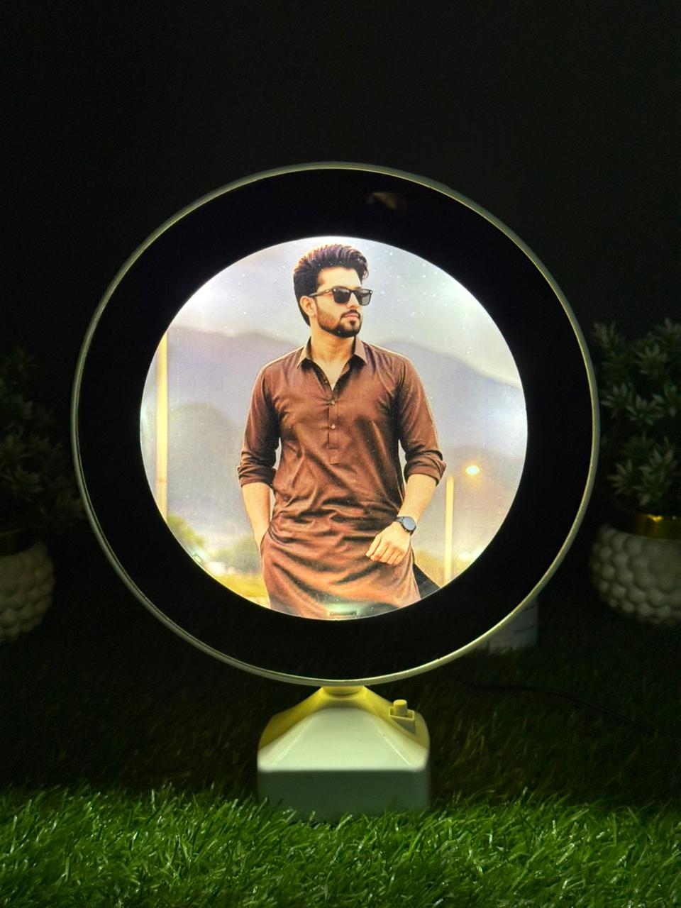 Personalized LED Round Photo Lamp – Custom Picture With Light