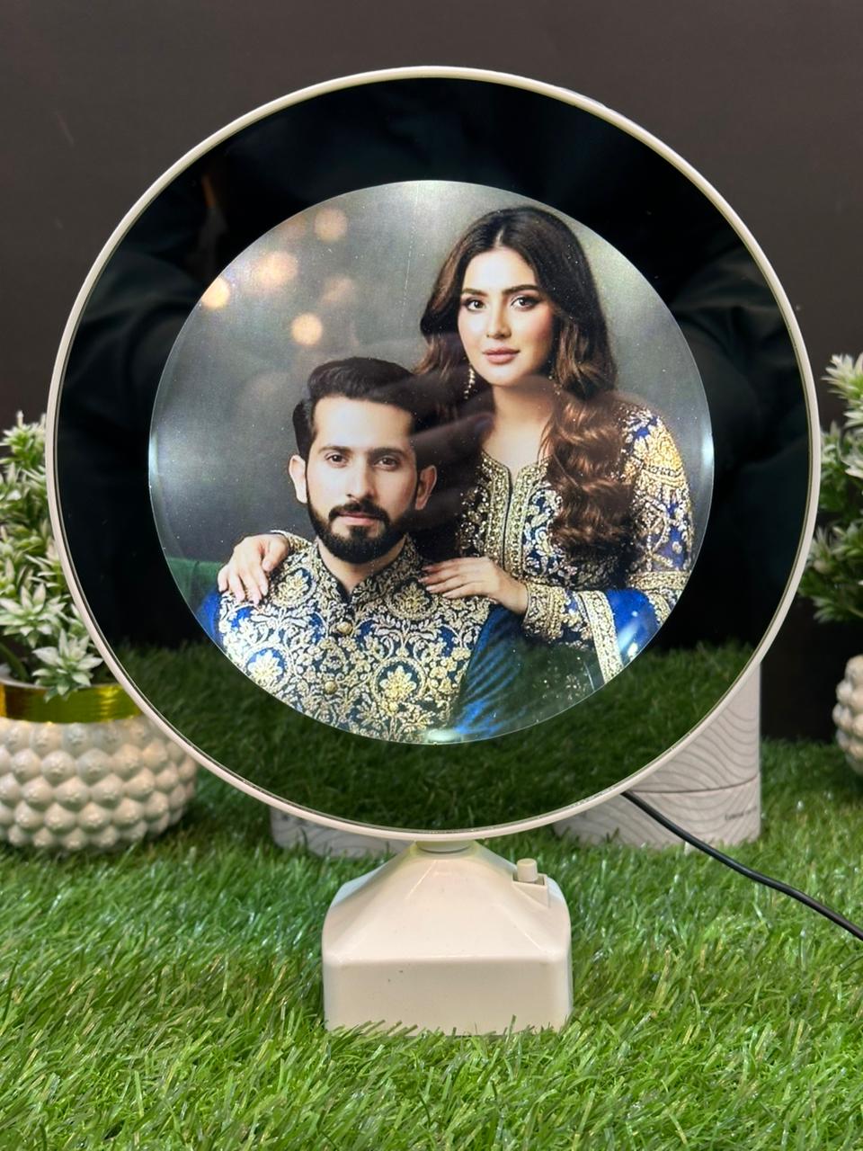 Personalized LED Round Photo Lamp – Custom Picture With Light