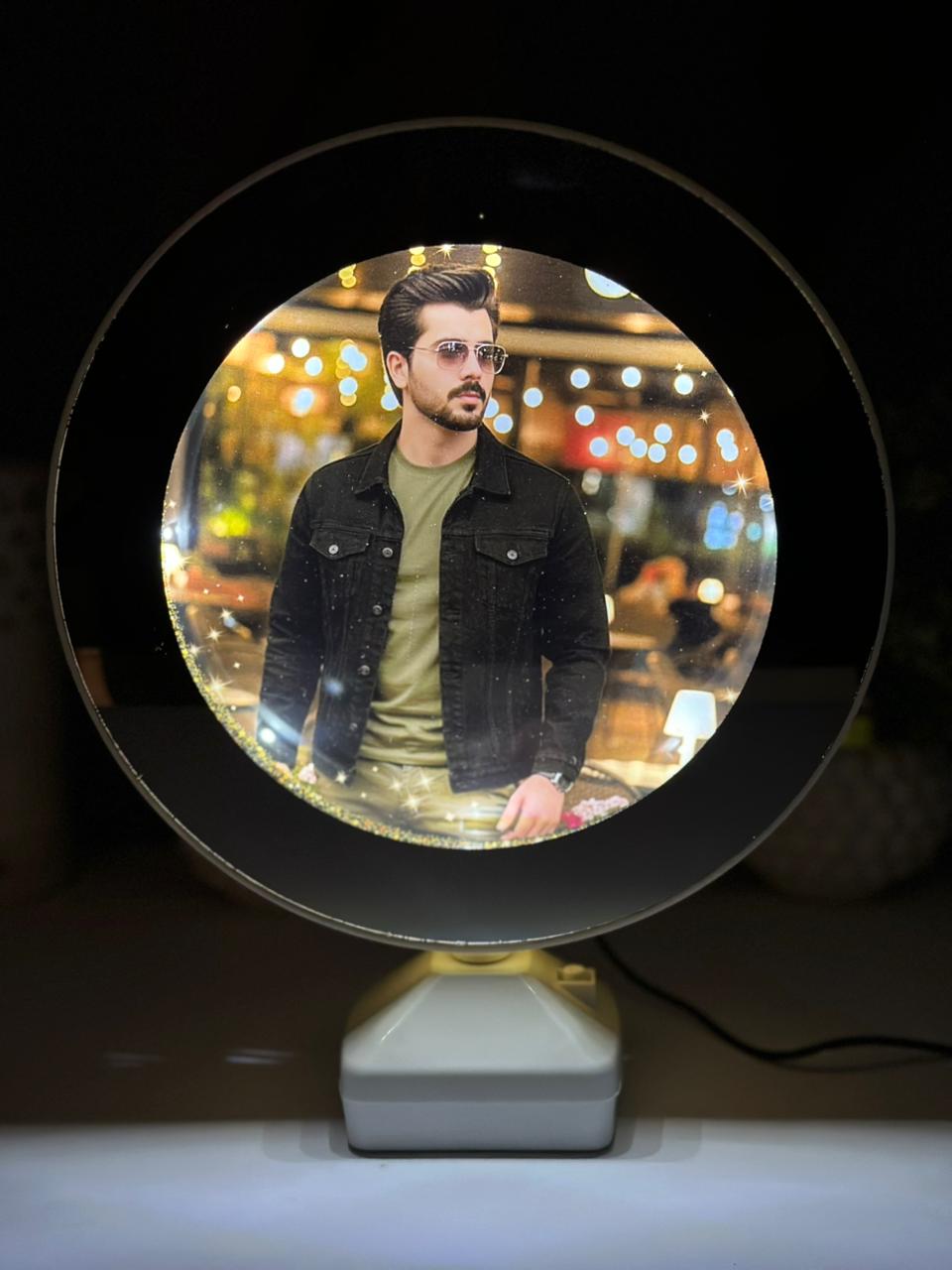 Customize Circle 3D Photo Lamp