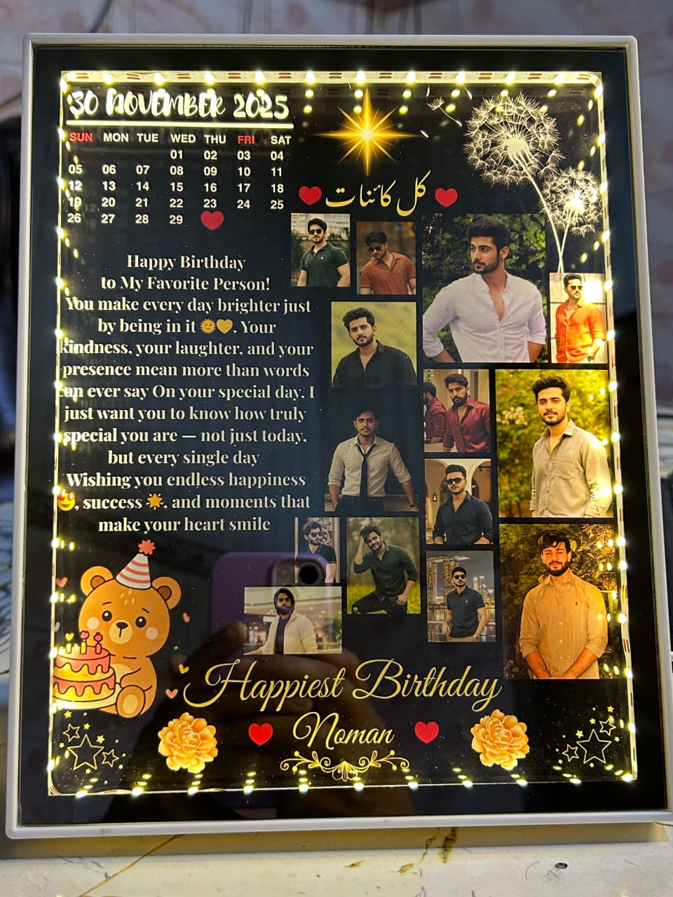 CUSTOMIZE BIRTHDAY LED PHOTO FRAME