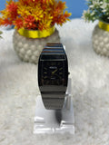 Men’s Luxury Black Quartz Watch – Classic Stainless Steel Design